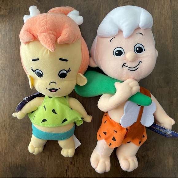 NWT Flintstones plush: Pebbles & BamBam 13 inch - Picture 1 of 3